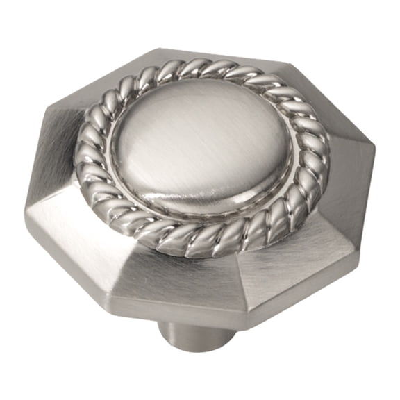 Hickory Hardware Ravel Collection Knob, 1-3/16" X 1-3/16" - Satin Nickel