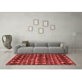 thumbnail image 3 of Ahgly Company Indoor Round Abstract Red Modern Area Rugs, 7' Round, 3 of 4