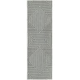 thumbnail image 2 of Unique Loom Outdoor Modern Collection Area Rug - Achromatic (2' x 6' 1" Runner White and Black), 2 of 6
