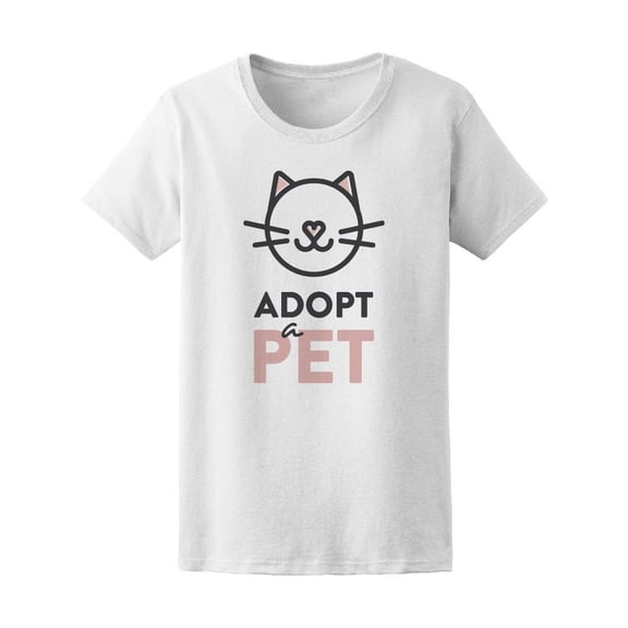 Adopt A Pet Cute Kitty Cat T-Shirt Women -Image by Shutterstock, Female XX-Large
