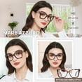 thumbnail image 4 of MARE AZZURO Oversized Reading Glasses 1.25+ Women Fashion Large Readers 1.00 1.25 1.50 1.75 2.00 2.25 2.50 2.75 3.00 3.50 4.00 5.00 6.00 (Leopard, 125), 4 of 8