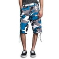 thumbnail image 1 of G-style USA Men's Belted Camo Cargo Shorts 9AP10 - TEAL CAMO - 30, 1 of 6