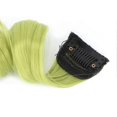 thumbnail image 2 of Lot de 5 extensions de cheveux longs et bouclés pour femmes et filles, élégantes, mèches colorées, avec clip, vert, 2 of 4
