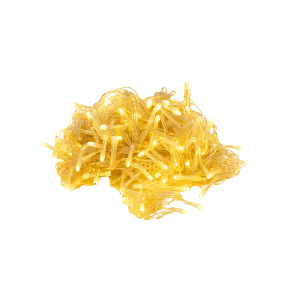 Elegani 200 LED Warm White Curtain String Lights – 6.6ft x 6.6ft Plug-In, 8 Lighting Modes, Indoor/Outdoor Use, Ideal for Bedroom, Window, Party, and Holiday Decor