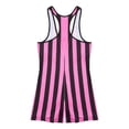 thumbnail image 4 of YONGHS Men Striped Wrestling Singlet Bodysuit Weight Lifting Stretchy Workout Sportwear Jumpsuit Hot Pink XXL, 4 of 7