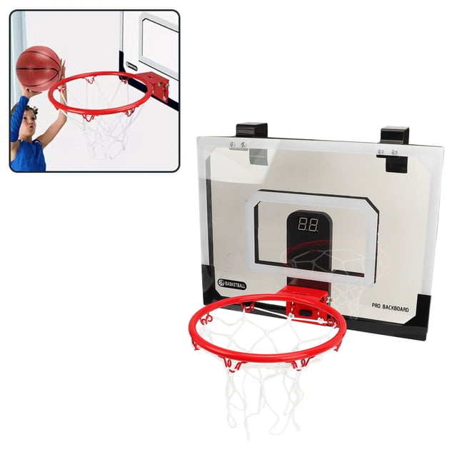 Mini Basketball Hoop Set, Indoor Mini Basketball Hoop Set PC Plastic With Air Pump For Living Room