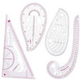 thumbnail image 1 of GUOOL 4 Pcs Règle Courbe Française Règle de Mesure pour Tailleurs Designers, 1 of 7