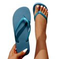 thumbnail image 3 of ZTTD Slippers for Women Casual Fashion Bohemian Beach Shoes Flip Flops Flat Shoes Thong Sandals Slippers Blue, 3 of 6