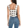 thumbnail image 2 of ALPHA STUDIO womens  Linen-Blend Crochet Tank, 40, Black, 2 of 3