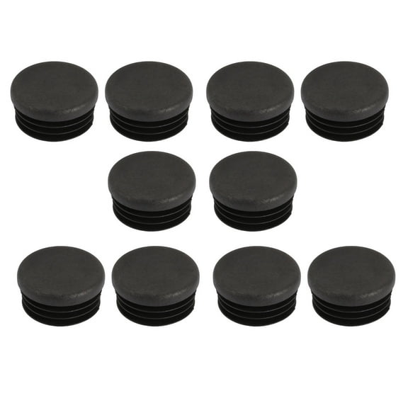 10 Pcs Chair Table Leg Plastic Round Ribbed Tube Insert Fit 28mm Pipe Outer Dia