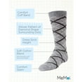 thumbnail image 3 of MeMoi Diamond Interlock Dress Cotton Blend Crew Socks - Boys - Male, 10-12, Charcoal, 3 of 7