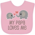 thumbnail image 3 of Inktastic My Papa Loves Me Grandchild Boys or Girls Baby Bib, 3 of 4