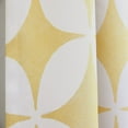 thumbnail image 4 of DriftAway Amelia Thermal Blackout Room Darkening Grommet Window Curtains Retro Geo Pattern Round Circle Star Print, 2 Panels, 52" x 96", Yellow, 4 of 6