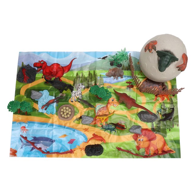 CAJA DE CIEGO DE HUEVO DE DINOSAURO JUGUETE, MODELOS DE ALGEMES Cognitivos de Seguridad de Los Huevos Sorpresa de Dinosaurio Adornos para el Aprendizaje Temprano