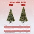 thumbnail image 4 of Automatic Pencil Christmas Tree Prelit with 8 Light Modes - 6.5/7.5FT Slim Xmas Tree with 300/450 Warm White LEDs, Hinged Expansion for Easy Setup, 4 of 10
