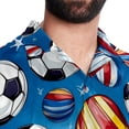 thumbnail image 5 of Football Men's Printed Button Down Short Sleeve Casual Summer Beach Shirt - Unisex, 5 of 6