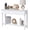 White, variant on Coewske Narrow Console Table Painted Wood Long Sofa Entryway Table w/ 3 Drawers & Open Shelf Black