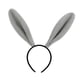 thumbnail image 3 of Diadema con orejas de conejo para cosplay, bonita diadema con lazo para el pelo, decoración para fiestas Gris, 3 of 9
