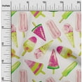 thumbnail image 2 of oneOone Silk Tabby Cream Fabric Ice Cream Cone Dress Material Fabric Print Fabric By The Yard 42 Inch Wide, 2 of 6