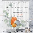 thumbnail image 4 of Fall Pumpkin Shower Curtain Thanksgiving Harvest Watercolor Plants Autumn Leaves Shower Curtains Hooks Halloween Recipe Bathroom Curtain Set,72x72 Inch Waterproof Fabric, 4 of 6