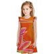 thumbnail image 1 of Fotbe Orange Flower Psychedelic Vestido de Dormir para Niñas de 3 a 10 Años, Mangas Cortas, Estilo Princesa, Pijama Camisón con Mangas Voladas-XX-Large, 1 of 6
