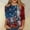 Blue, variant on Cavosen USA Flag Shirts for Women Petite 4th of July 3/4 Sleeve Round Neck Shirts USA Star Striped Print Shirts Lady XL Red White and Blue Casual Tops Patriotic Tunic Tees 2025 Patriotic Blouses