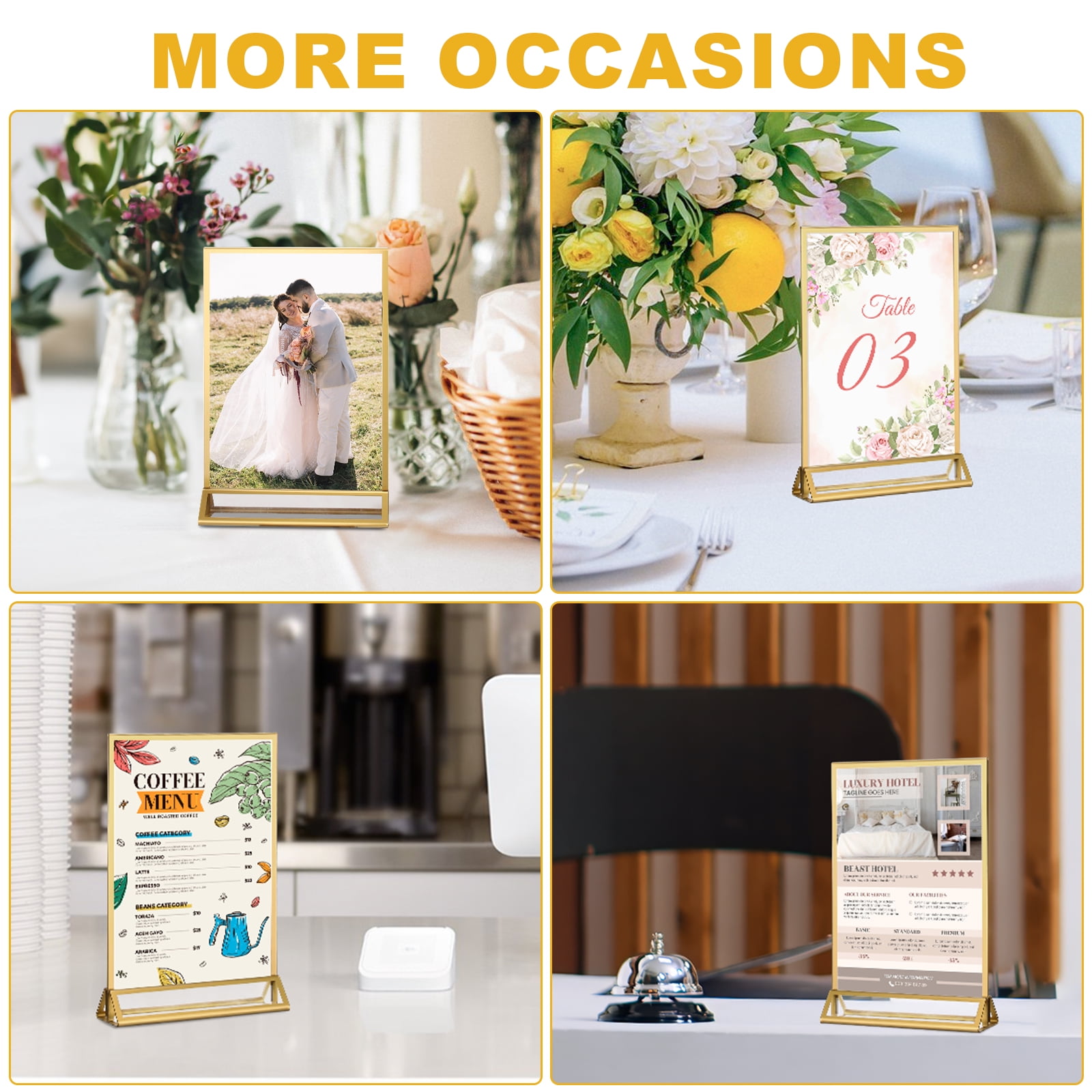 12 Pack Acrylic Sign Holders 8.5x11 Double-Sided Tabletop Display Stands - View #8