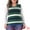 Green, variant on DARING DIVA Women's Plus Size V Neck Striped Knit Sweater Vests 1X Blue