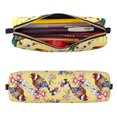 thumbnail image 2 of Vsdgher Beautiful Bright Birds And Flowers Print Leather Pencil Case, Makeup Pouch, Zipper Pouch for Daily Essentials, Storage Organizer, Cosmetics and Stationary Bag, 2 of 7