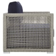 thumbnail image 3 of Modway Aura 3 Piece Outdoor Patio Wicker Rattan Set in Gray Navy by Modway, 3 of 7