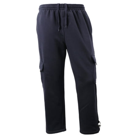 men's heavyweight fleece cargo sweatpants