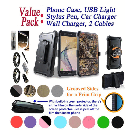 Value Pack ! for Samsung Galaxy J7 2017 sky pro J730F Phone Case Belt Clip Armor Holster Screen Protector Hybrid Shock Bumper Scratch Cover Camo