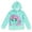 Blue, variant on Disney Encanto Mirabel Little Girls French Terry Pullover Crossover Hoodie Little Kid to Big Kid