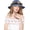 Navy, variant on Fashion Flower Lace Ribbon Wide Brim Caps Summer Beach Sun Protective Hat Straw Hats for Women