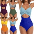 thumbnail image 6 of WOLLED One Piece Swimwear for Women,Super Pretty Halter 1 Piece Swimsuit for Summer Beach Party, 6 of 7