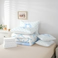 thumbnail image 4 of Erosebridal Initial Letter Bedding Queen Size,Monogrammed Bowknot Comforter Sets with Sheets,Kawaii Decoration,Reversible,Lightweight,7 Pieces, 4 of 5