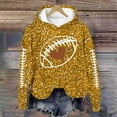 thumbnail image 5 of Sequins Football Hoodies for Women 2025 Fall Winter Glitter Sparkle Graphic Hooded Sweatshirt Y2K Pullover Tops, 5 of 6