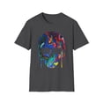 thumbnail image 2 of Dripping Rainbow Skull, Gildan Unisex Softstyle T-Shirt, Graphic Tee, S-3XL, 2 of 5