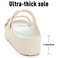 thumbnail image 7 of Litfun Slide Sandals for Women Thick Soles Summer Beach Sandals with Arch Support Platform Sandals with Adjustable Buckle, Cream White, 7 of 7