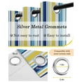 thumbnail image 6 of Blue Yellow Striped Blackout Curtains 84 Inches Long, Farmhouse Navy Blue Ombre Stripes Thermal Insulated Black Out Curtains, Darkening Window Curtain Drapes for Bedroom Living Room 42"x84" 2 Panels, 6 of 8
