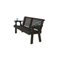 thumbnail image 3 of Amish Heavy Duty 800 Lb Roll Back Pressure Treated Garden Bench (4 Foot, Dark Walnut Stain), 3 of 10