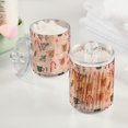thumbnail image 2 of Yayeee 2 Pack Qtip Holder Bathroom Cotton Swab Canister with Lid Clear Dispenser Set, Hand Drawn Cups, 2 of 6