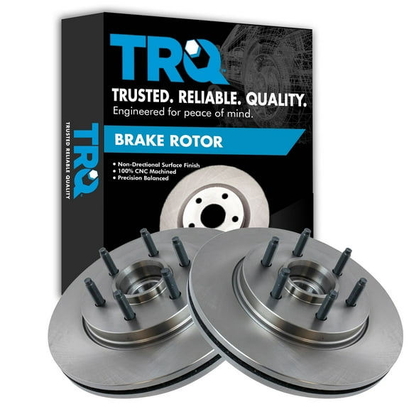 TRQ Front Brake Rotors Set Vented Fits Select 2004-2008 Ford F-150 2006-2008 Lincoln Mark LT