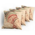 thumbnail image 5 of Ambesonne African Throw Pillow Cover 4 Pack, Female Turban, 24", Peach Red Teal, 5 of 7