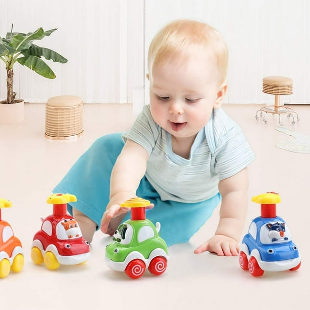 Pack De 3 Coches Dinosaurio Press And Go Para Niños De 1 A 3 Años – Con Silbato Y Ruedas Antideslizantes, Juguete Educativo Sin BPA