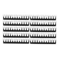 thumbnail image 1 of 10 terminales tipo horquilla de 8 posiciones, tiras de barrera, bloque de rayas con preaislamiento, 400 V, 15 A, color negro, TB-1512, 1 of 14