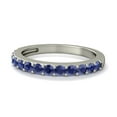 thumbnail image 3 of 1 Carat Sapphire Wedding Ring Band in White Gold, 3 of 4