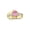 Pink Ice, variant on Rings for Women 14K Yellow Gold Swirl Z Ring 7X5MM Oval Gemstone & Diamond Rings October Pink Ice Jewelry Size 7