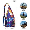 thumbnail image 3 of Aesthetic Sling Backpack - Fashion Forward Colorful Abstract Print Crossbody Bag, Multi-Pocket Organization, 3 of 4