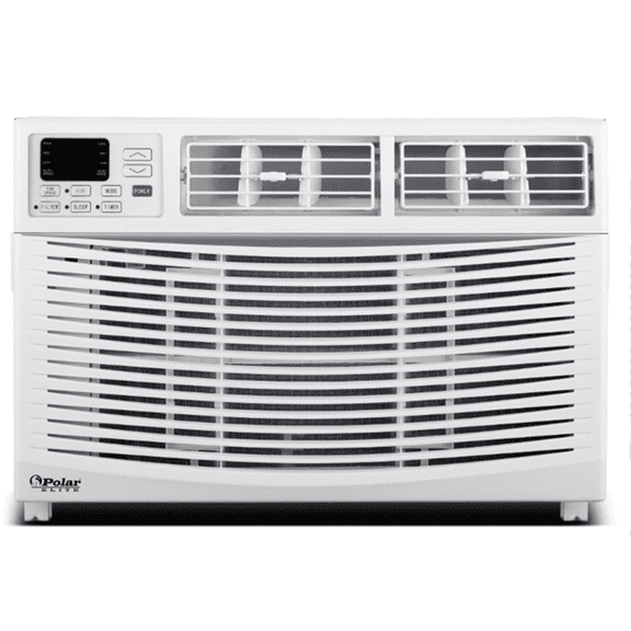 12,000 BTU Window Air Conditioner, Cools Up to 550 Sq. Ft., Quiet Operation, Cool/Fan/Dry Modes, Digital Display, Remote Control, Easy Install